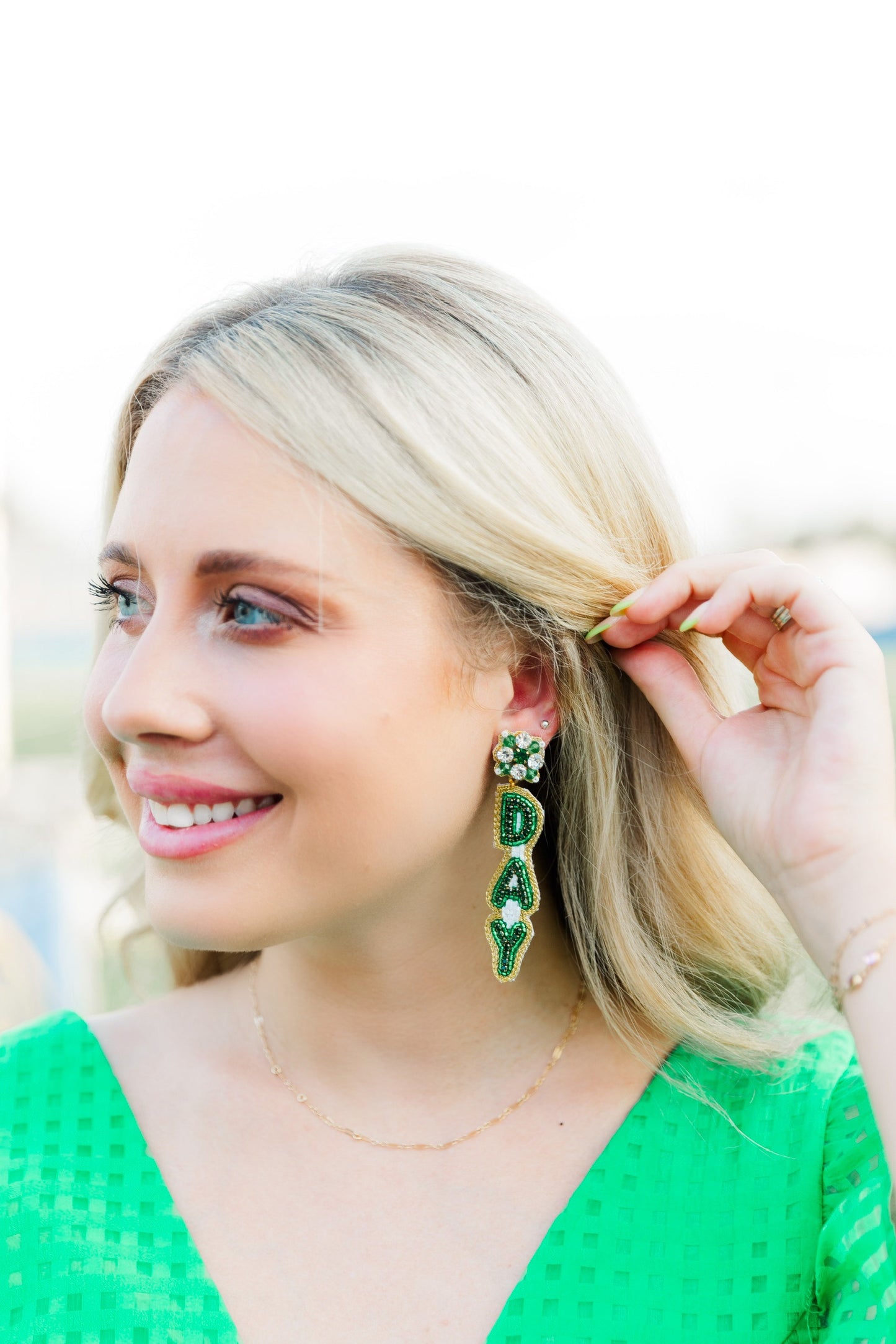 Green/White Gameday Drops