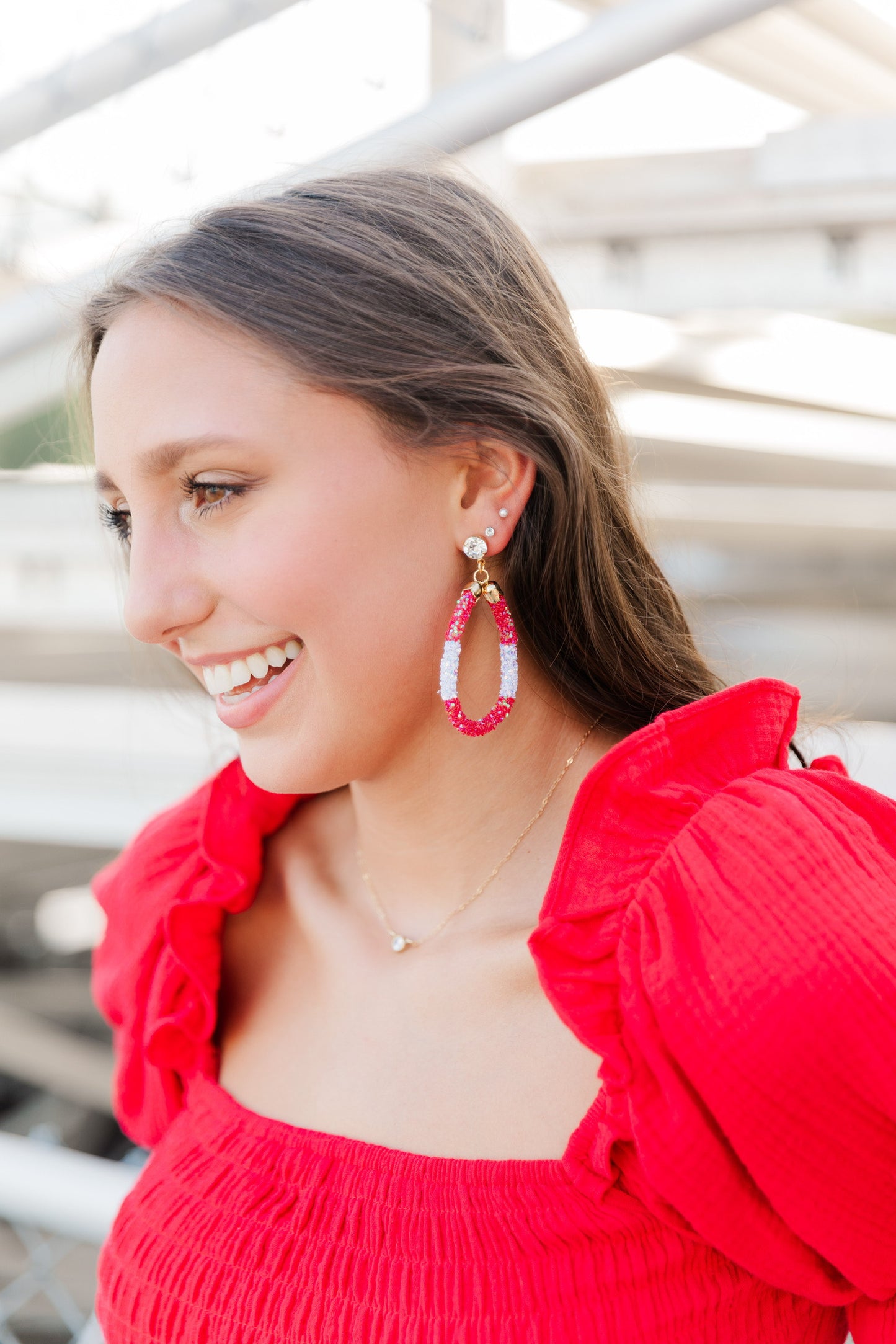 Gameday Glitter Teardrops