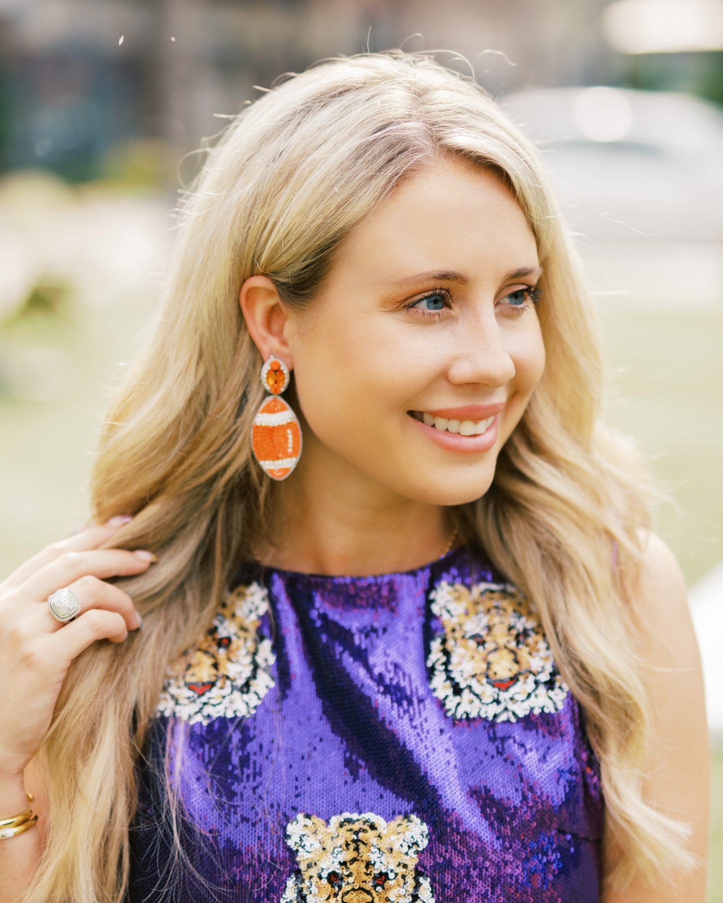 Beaded Orange Footballs