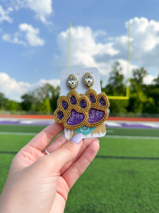 Purple/Gold Tiger Paws