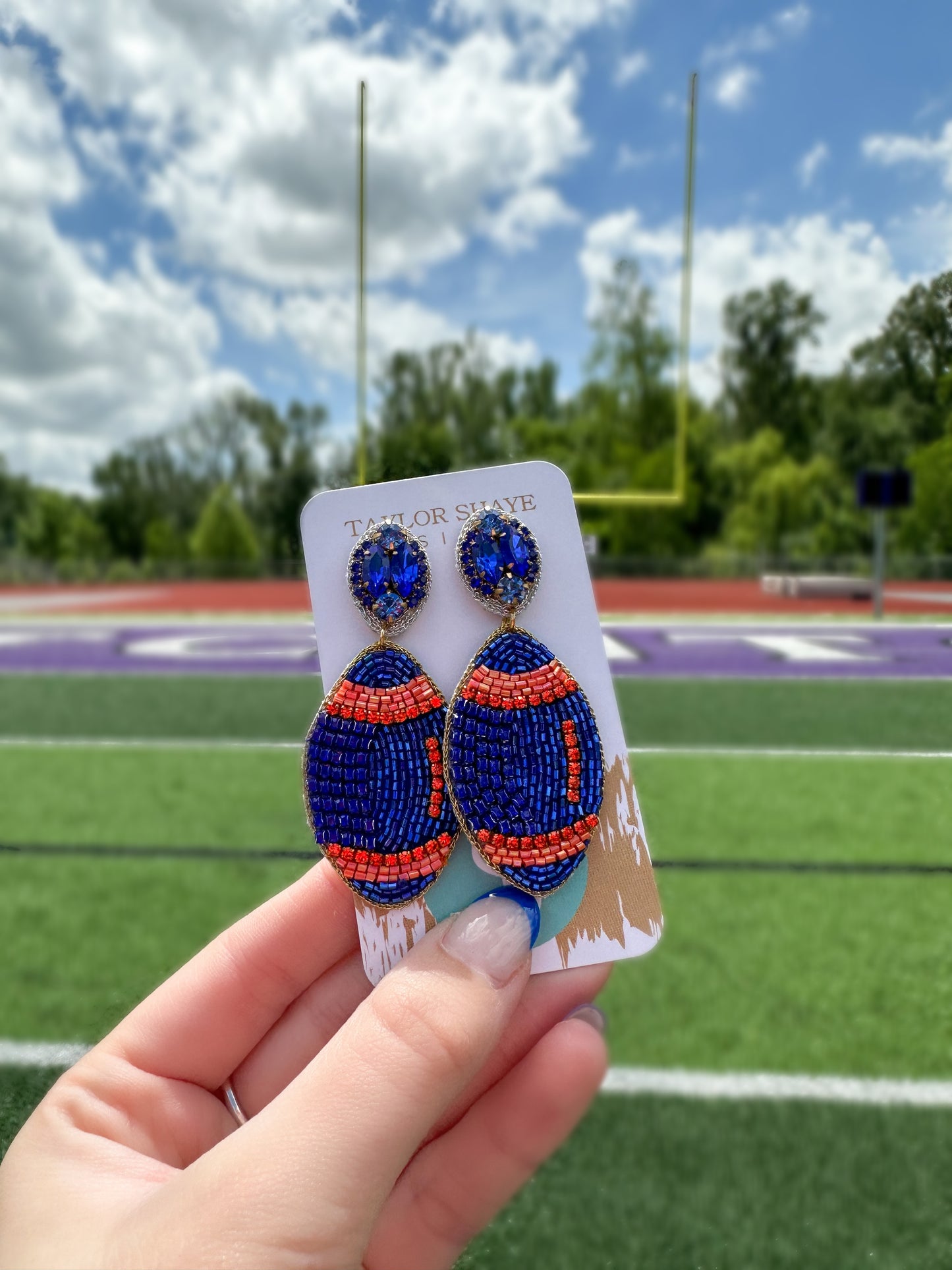 Blue and Orange Football