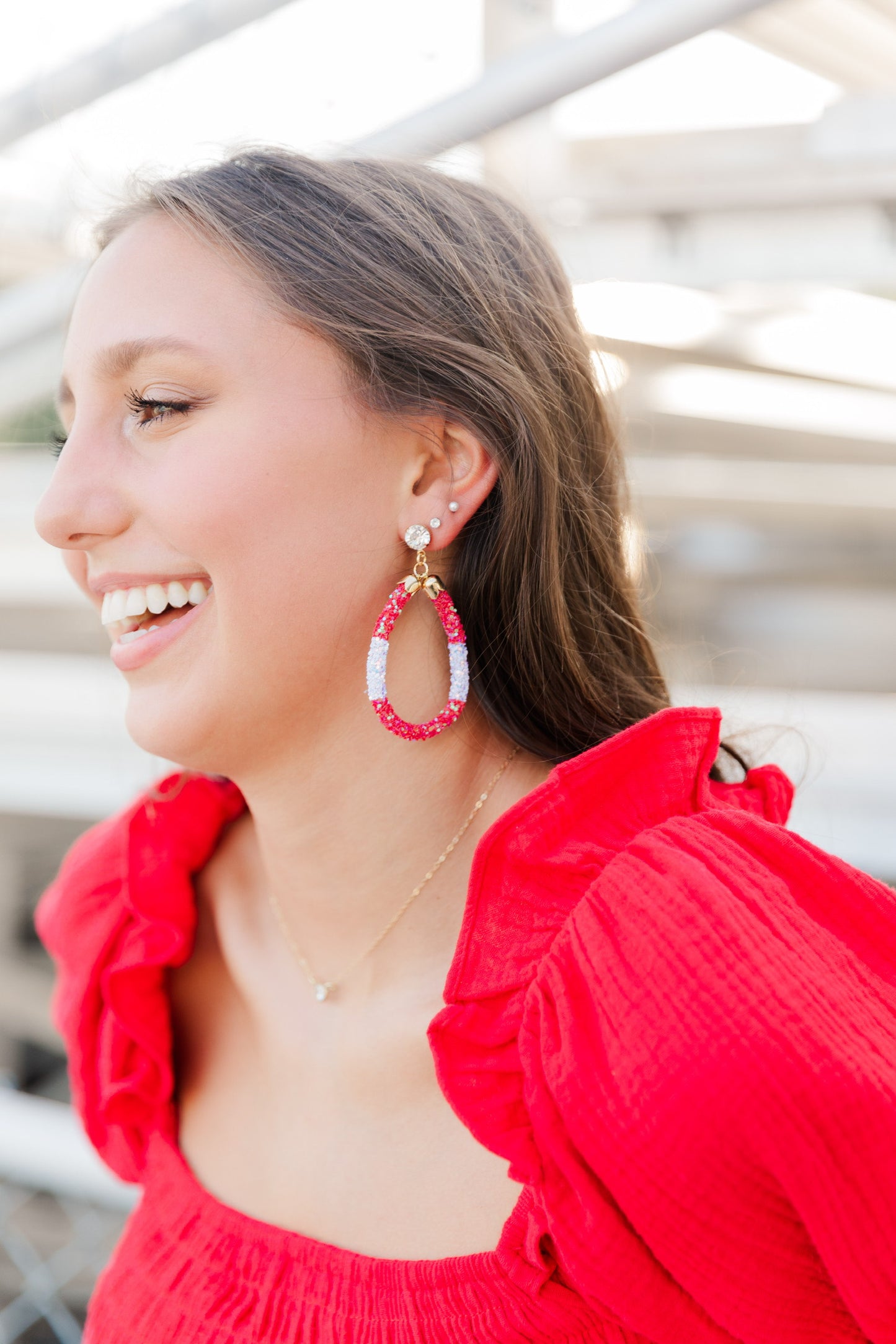 Gameday Glitter Teardrops