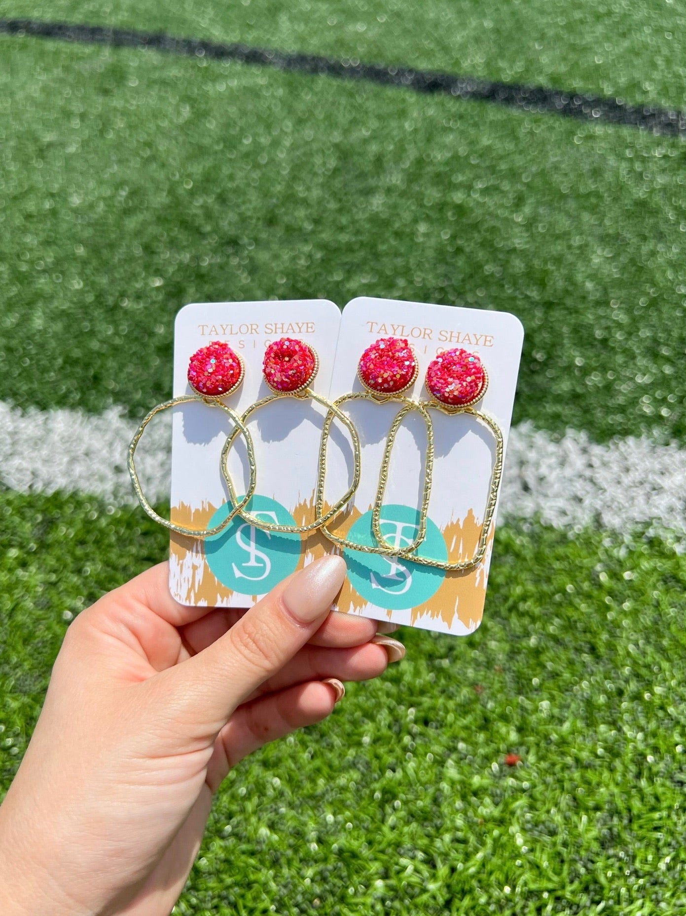 Gameday Glitter Top Hoops