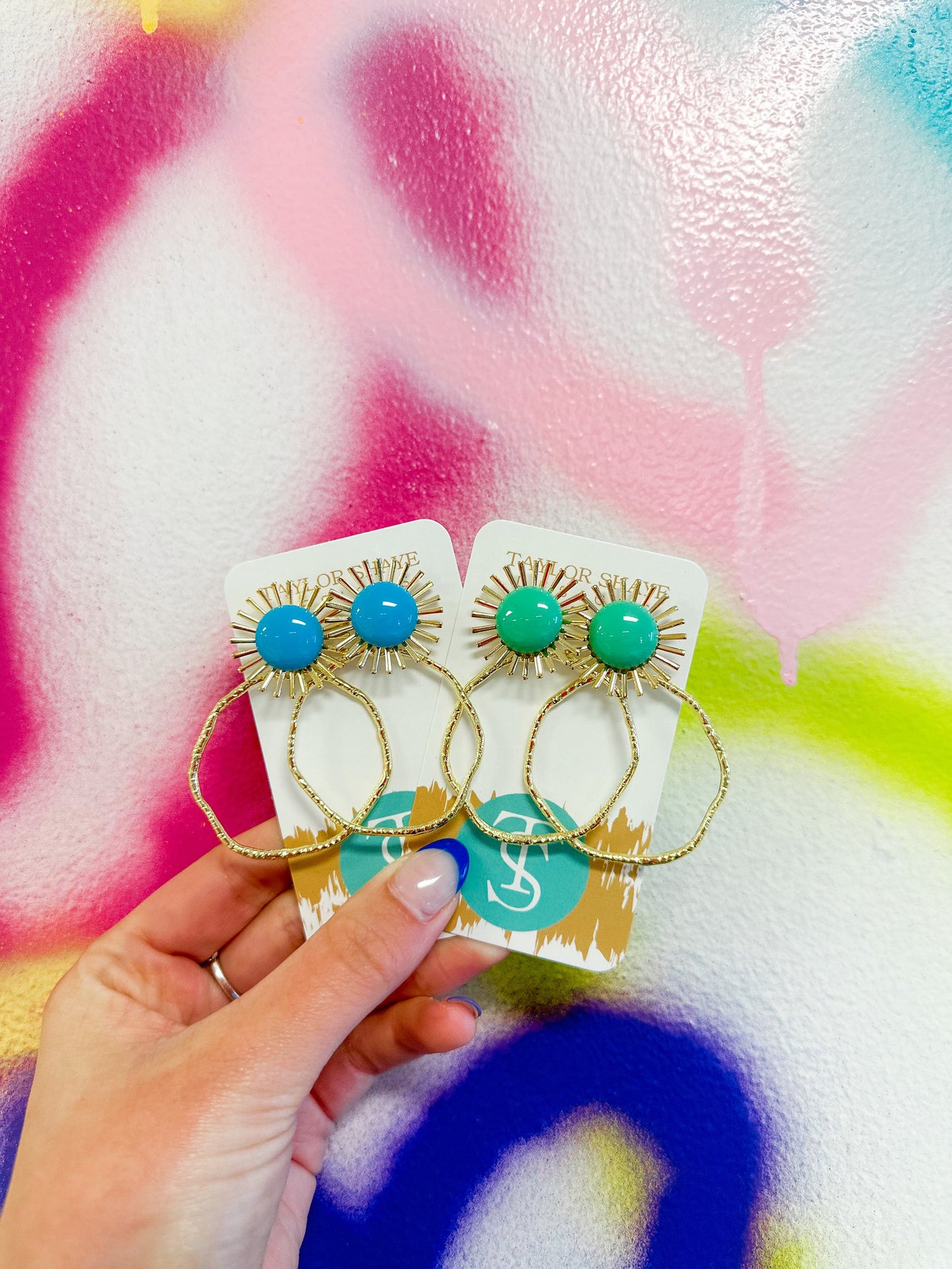 Colorful Sunburst Hoops
