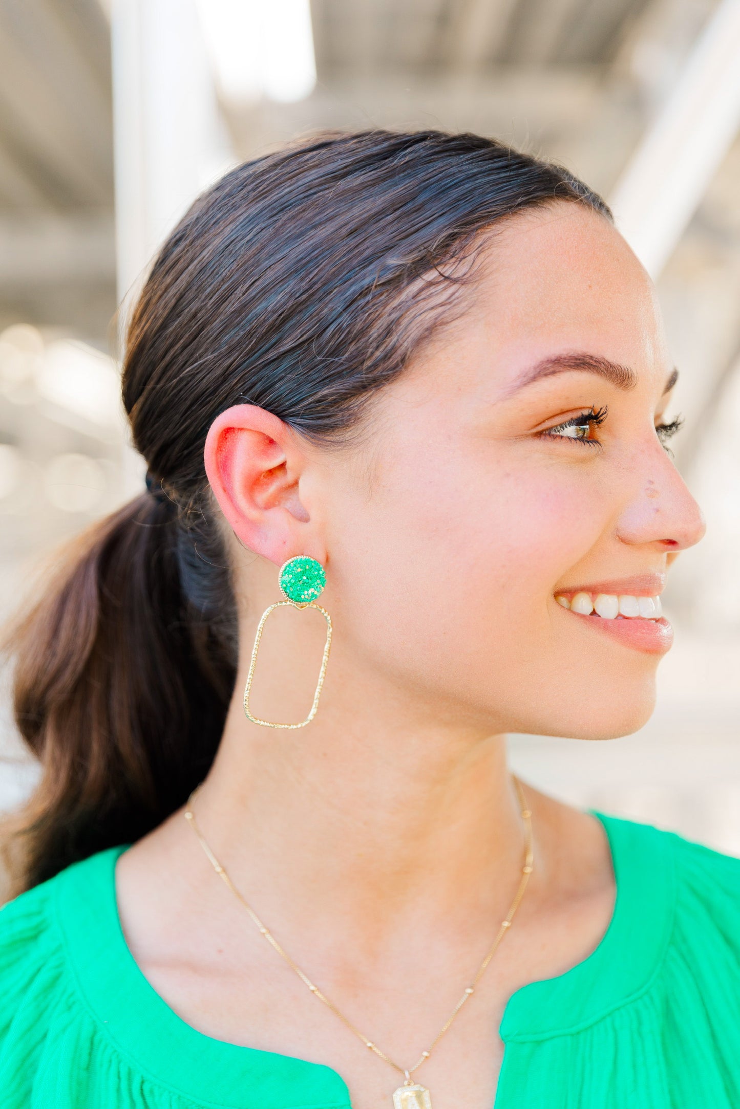 Gameday Glitter Top Hoops