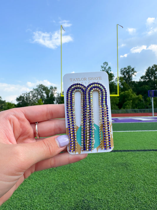 Blue/Silver Rhinestone Chain Drops