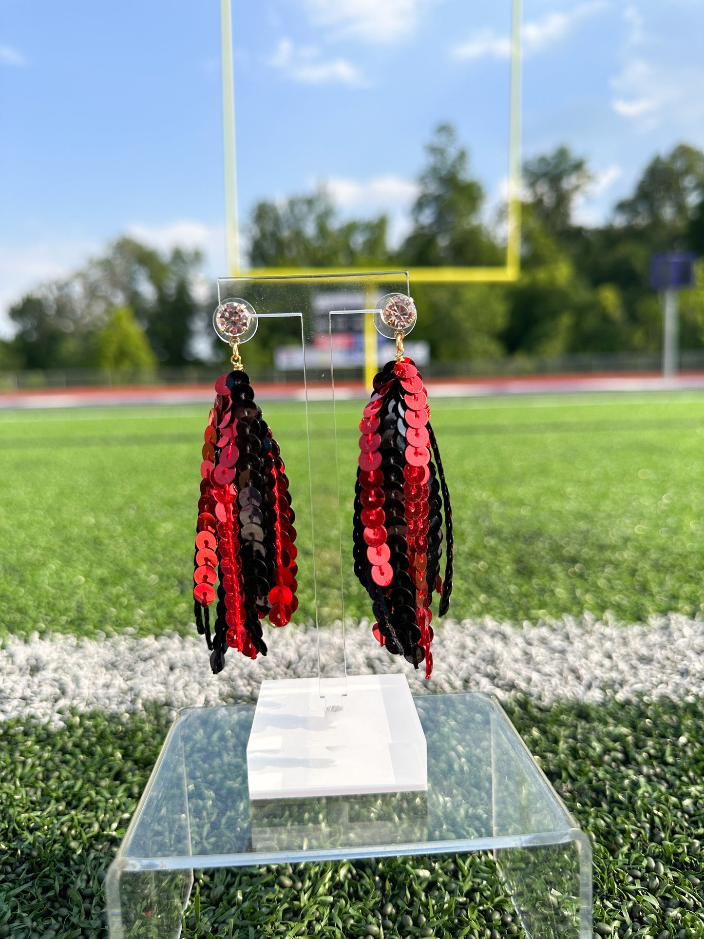 Red/Black Sequin Tassels