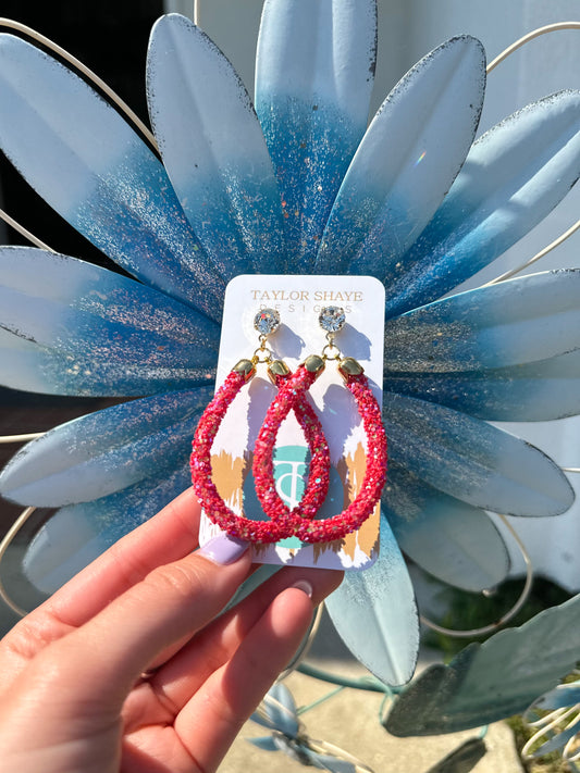 Colorful Glitter Teardrops