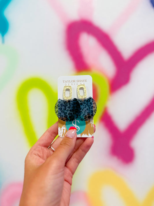 Dark Leopard Oval Drops