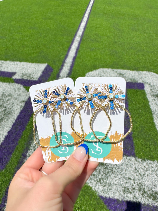 Gameday Sequin Sunburst Hoops