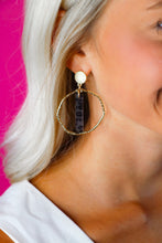 Load image into Gallery viewer, Dark Leopard Stick Hoops
