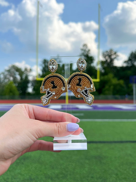 Black and Gold Football Helmet