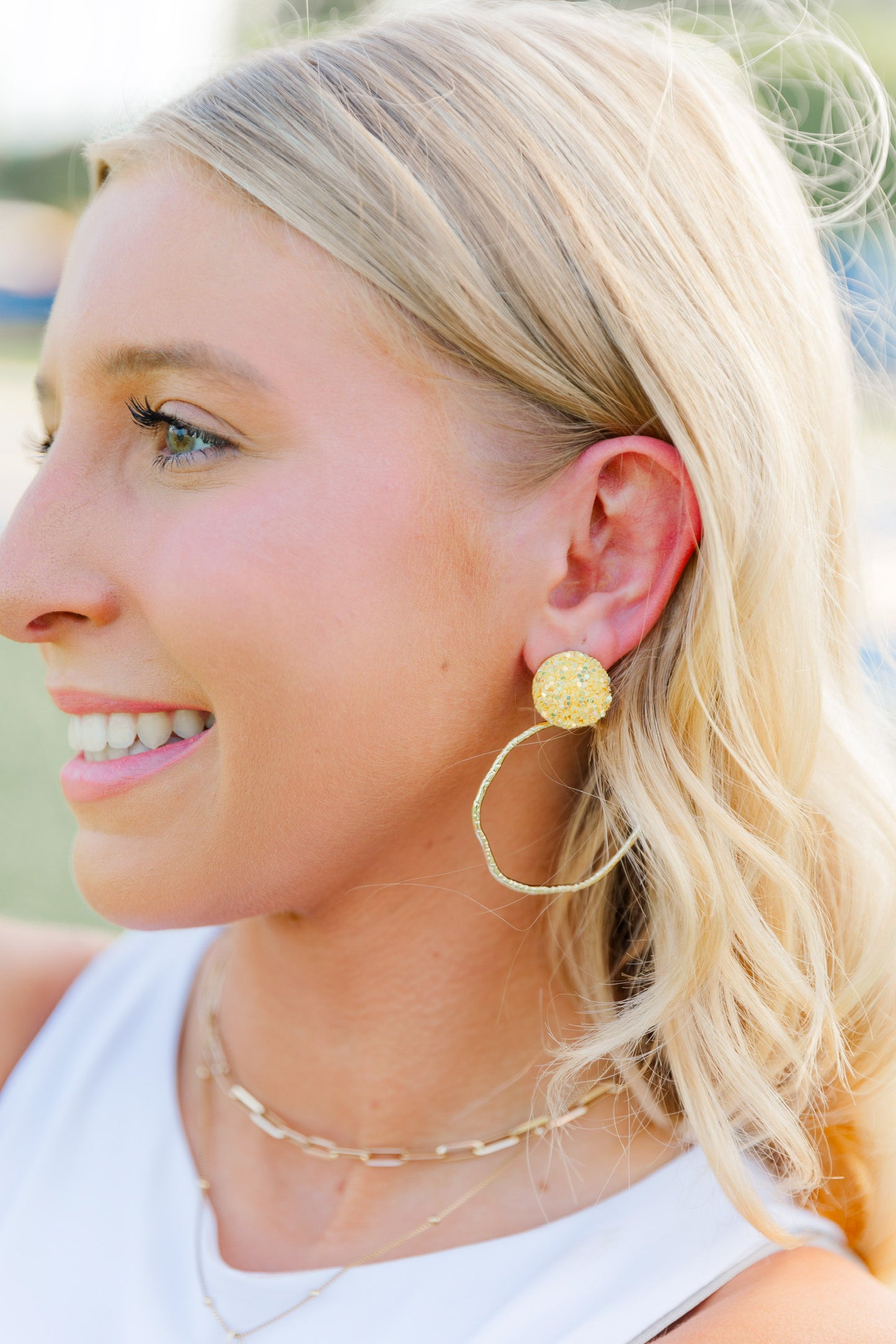 Gameday Glitter Top Hoops