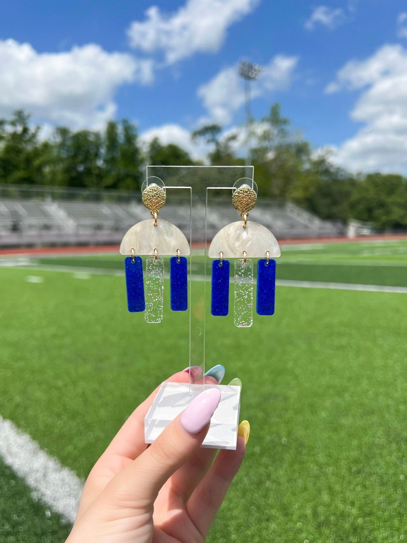 Blue/Clear Glitter Huddle Drops