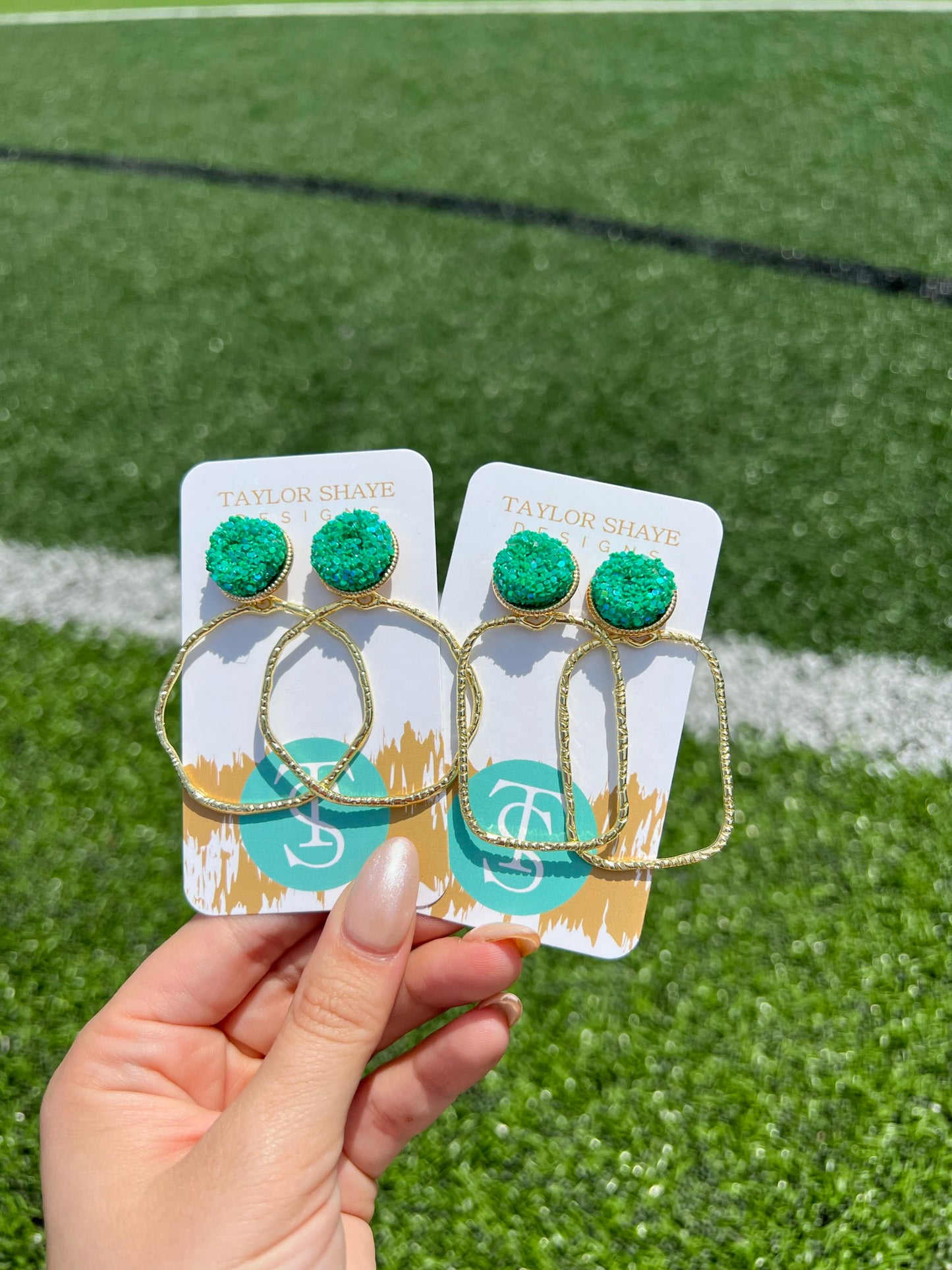 Gameday Glitter Top Hoops