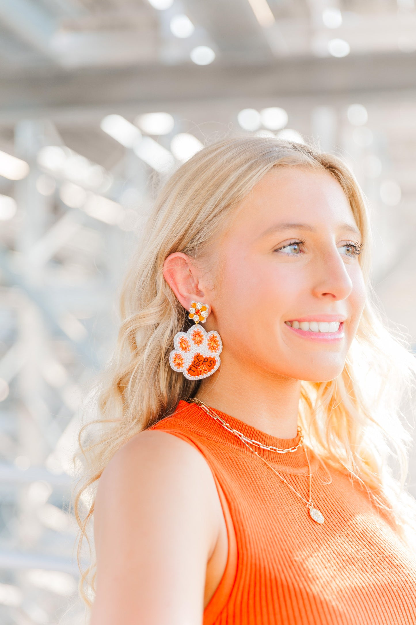 White & Orange Tiger Paw