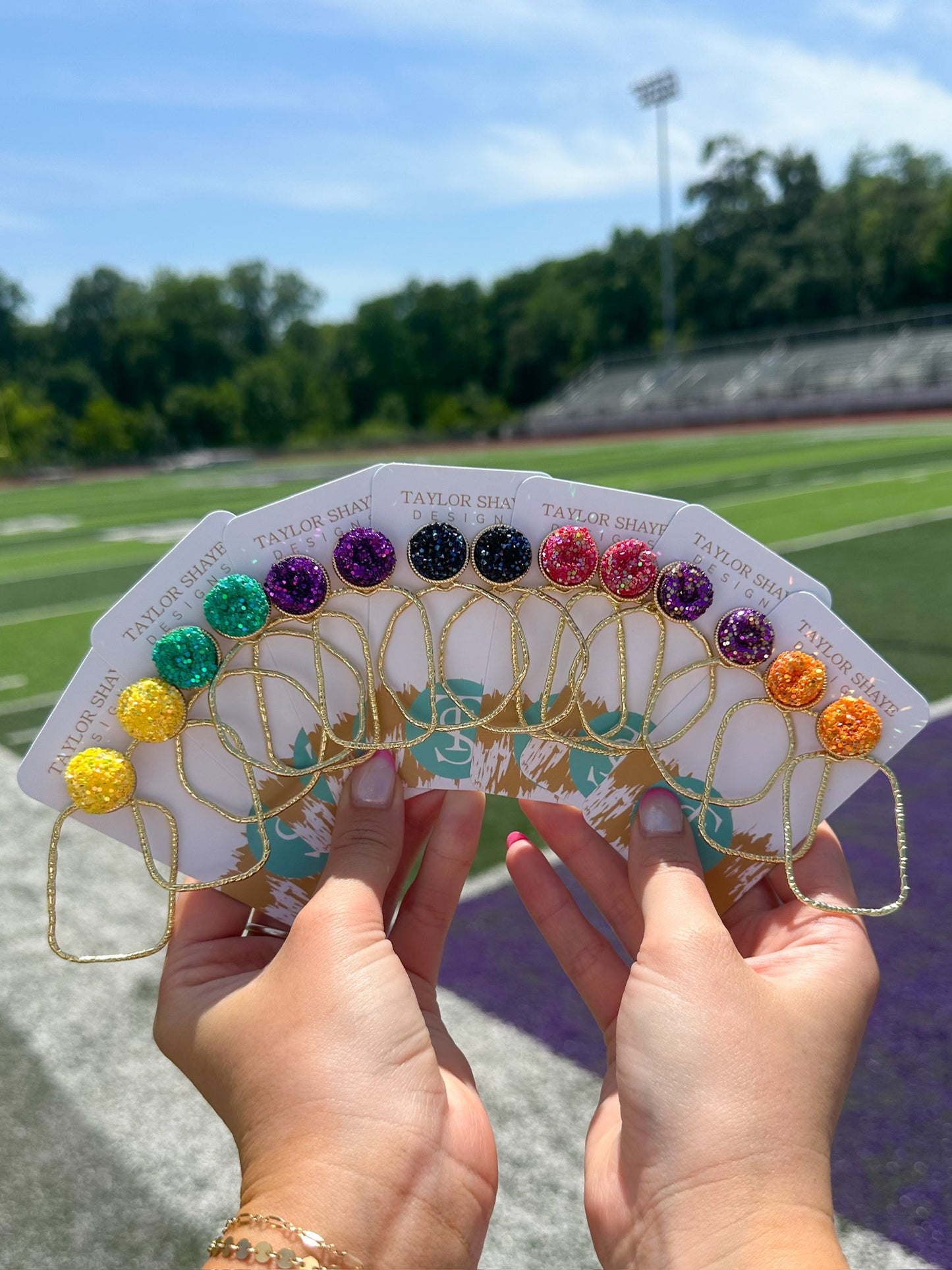Gameday Glitter Top Hoops