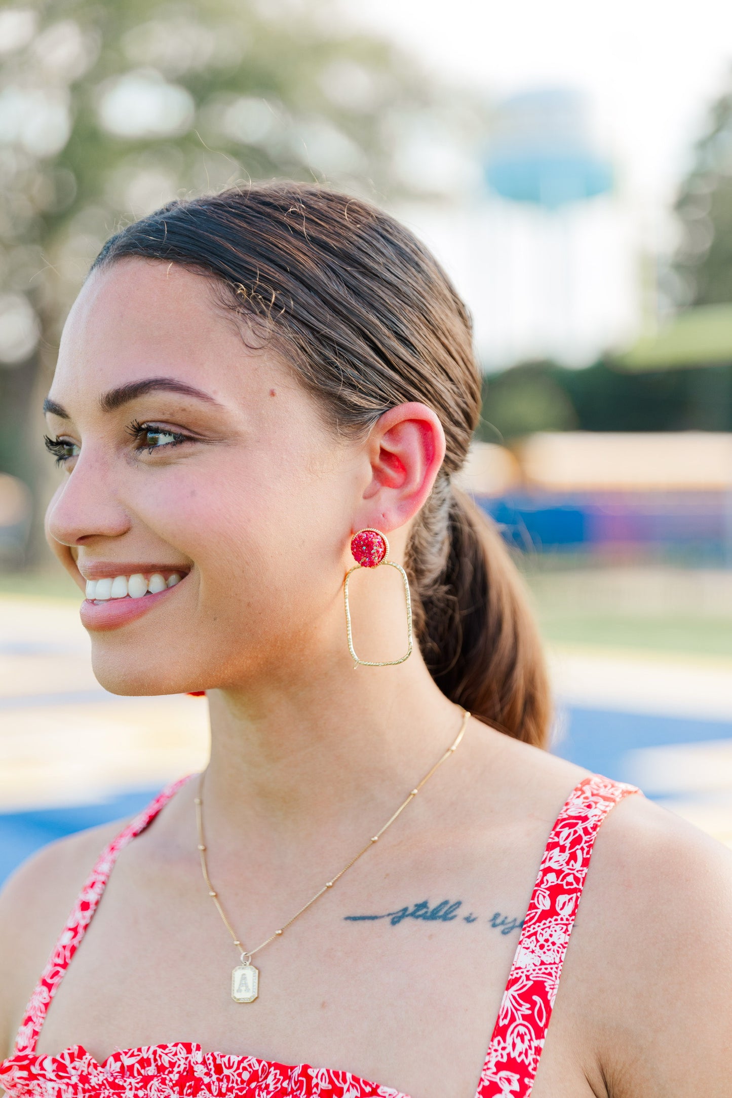 Gameday Glitter Top Hoops