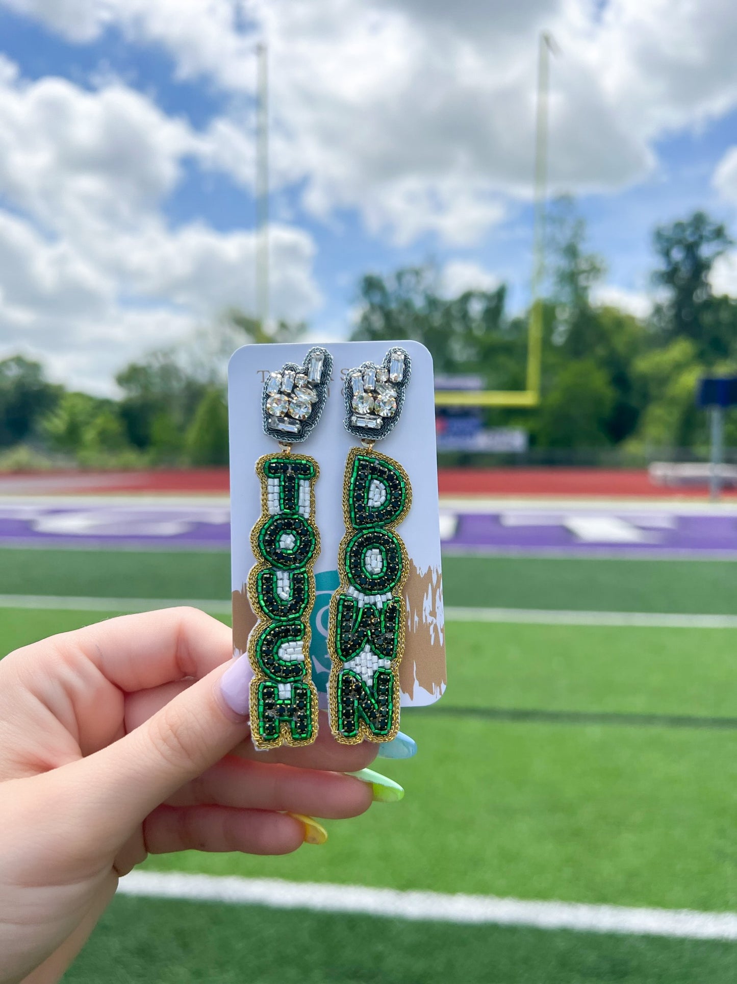 Green/White Touchdown Drops