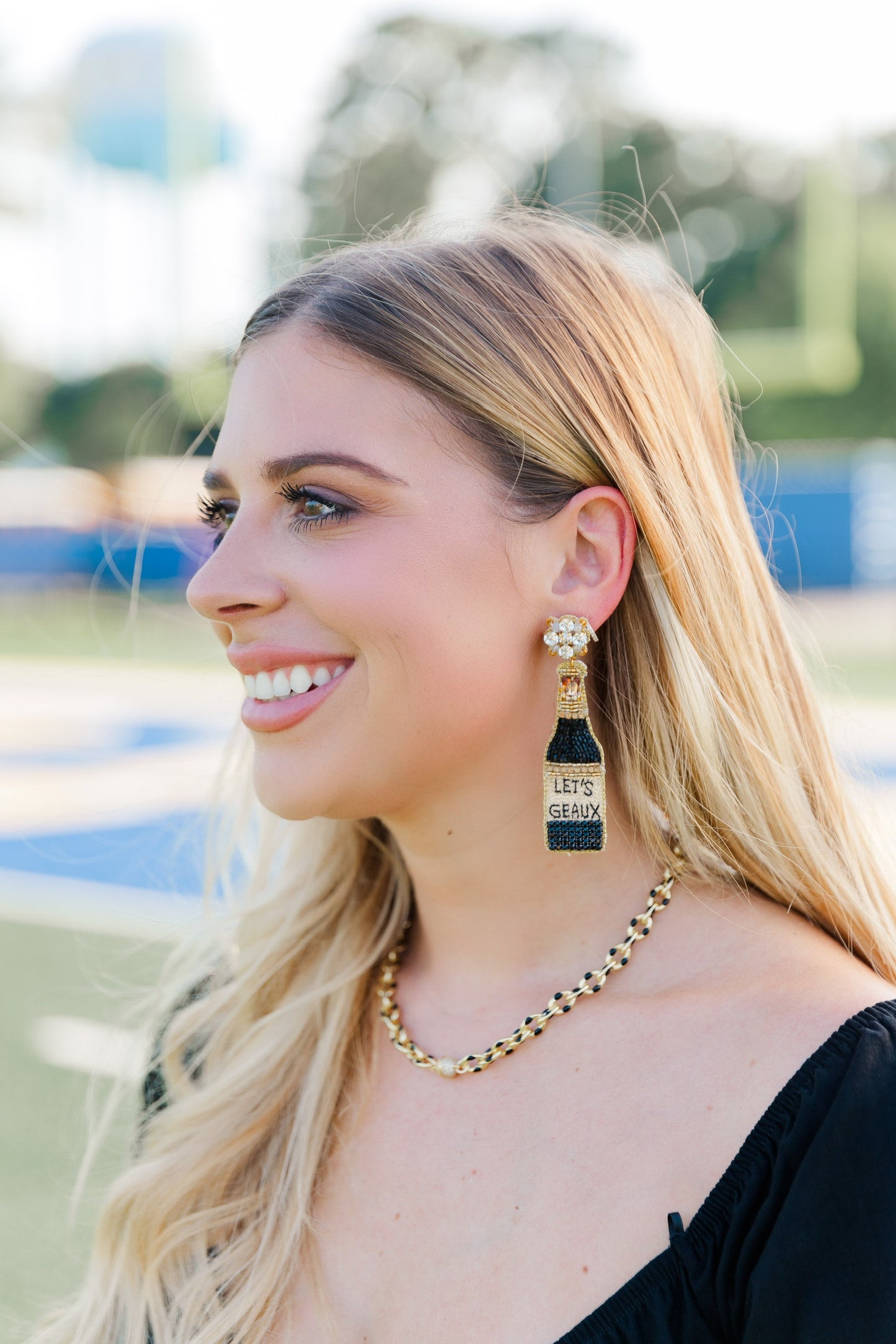 Black/Gold Geaux Bottle