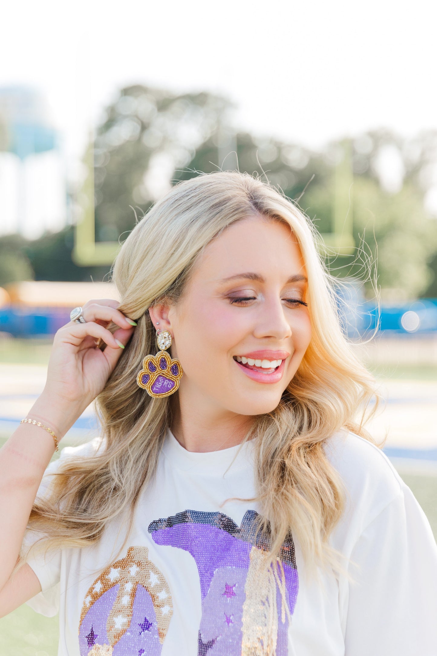 Purple/Gold Tiger Paws