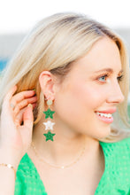 Load image into Gallery viewer, Green Glitter/Shimmer Triple Stars

