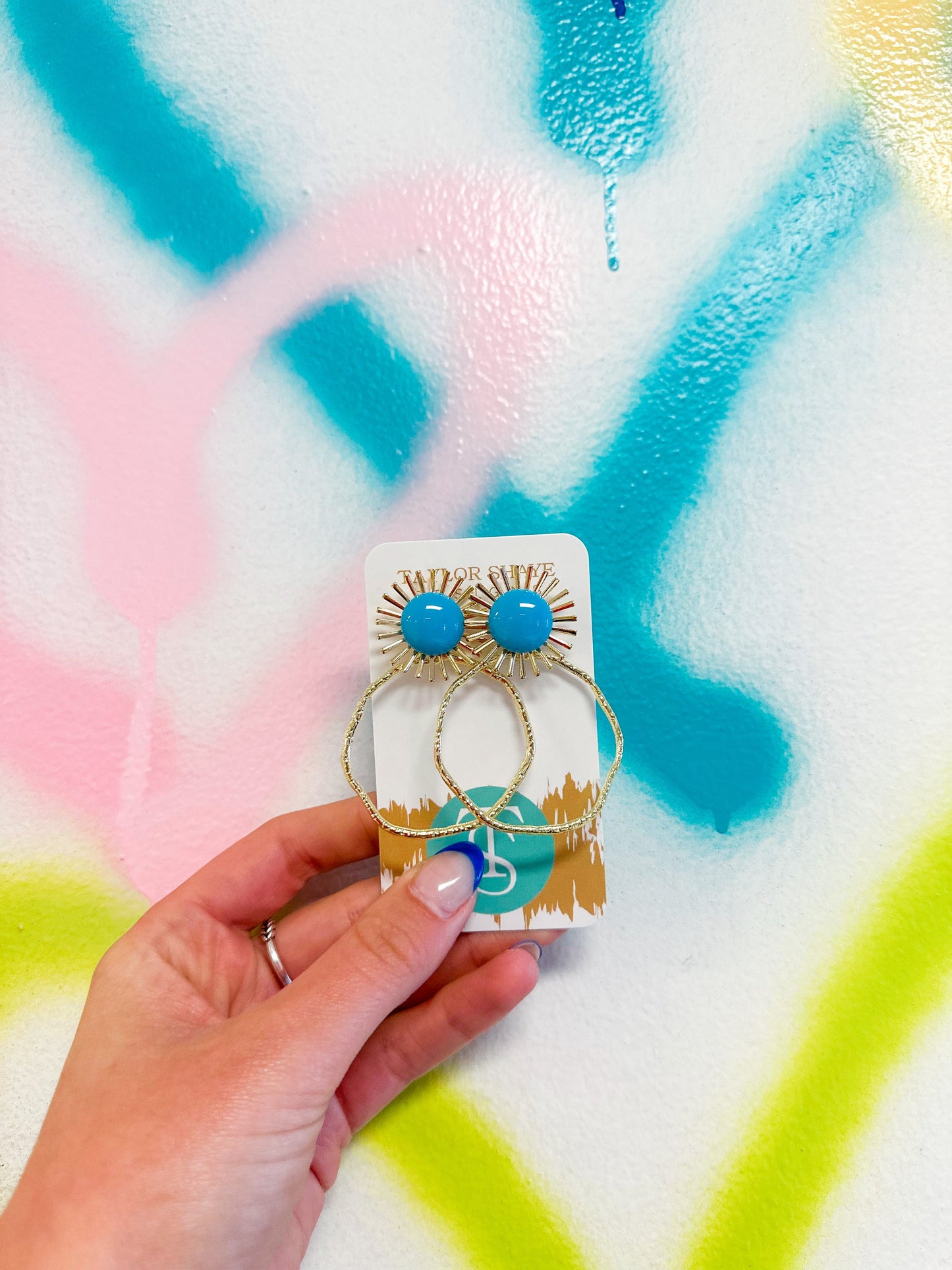 Colorful Sunburst Hoops