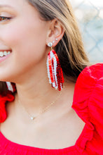 Load image into Gallery viewer, Red/White Sequin Tassels
