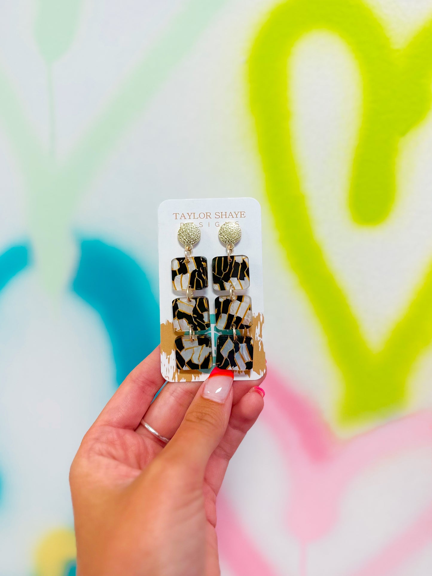 Black Marble Polly Drops