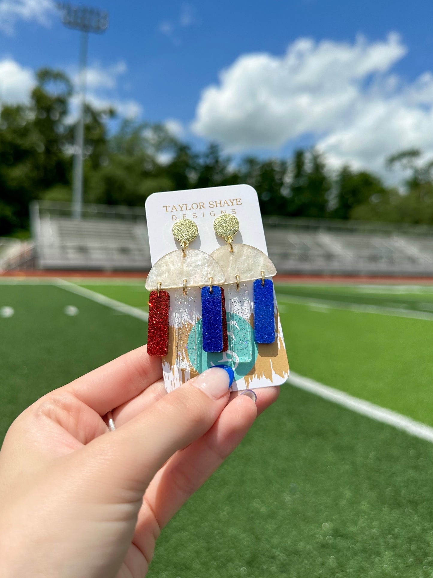 Red/Clear/Blue Glitter Huddle Drops