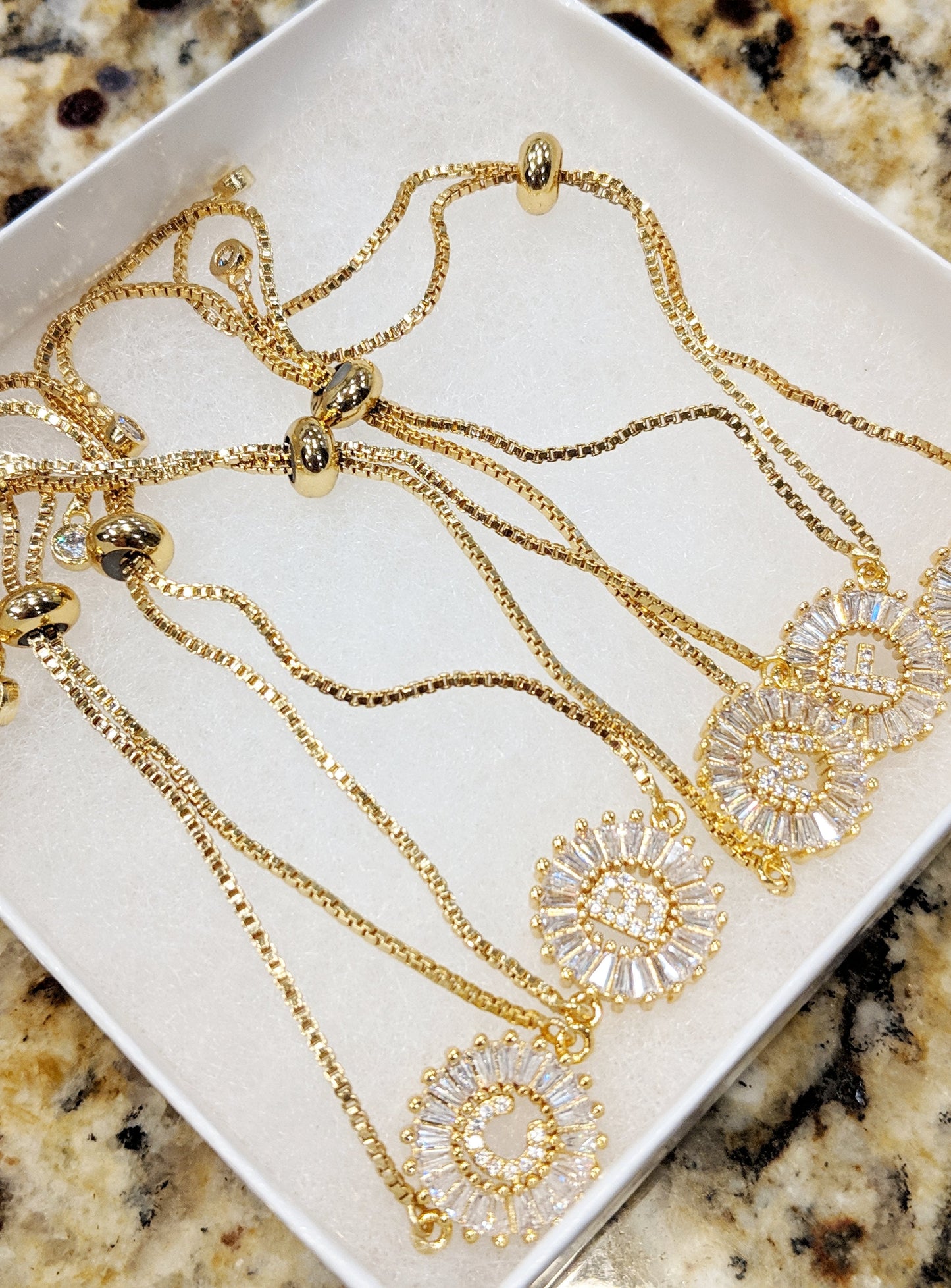 Initial Adjustable Bracelet | Gold