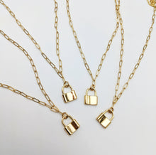 Load image into Gallery viewer, Dainty Lock Necklace
