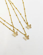 Load image into Gallery viewer, Stainless Steel Gold Chain Dainty Butterfly Necklace
