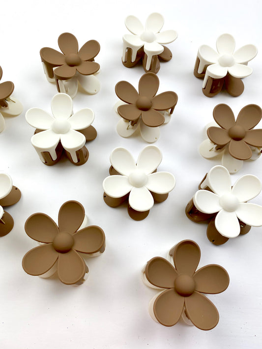 Color Block Flower Hair Clip