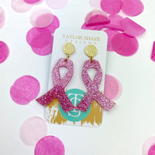 Load image into Gallery viewer, Hope Ribbon Acrylic Drops
