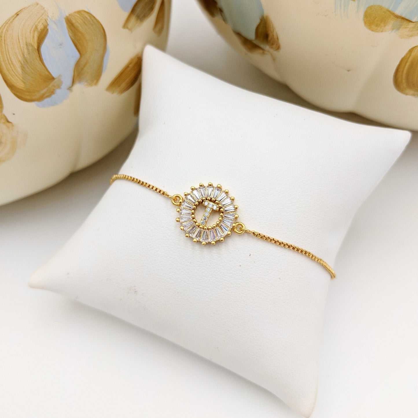Initial Adjustable Bracelet | Gold
