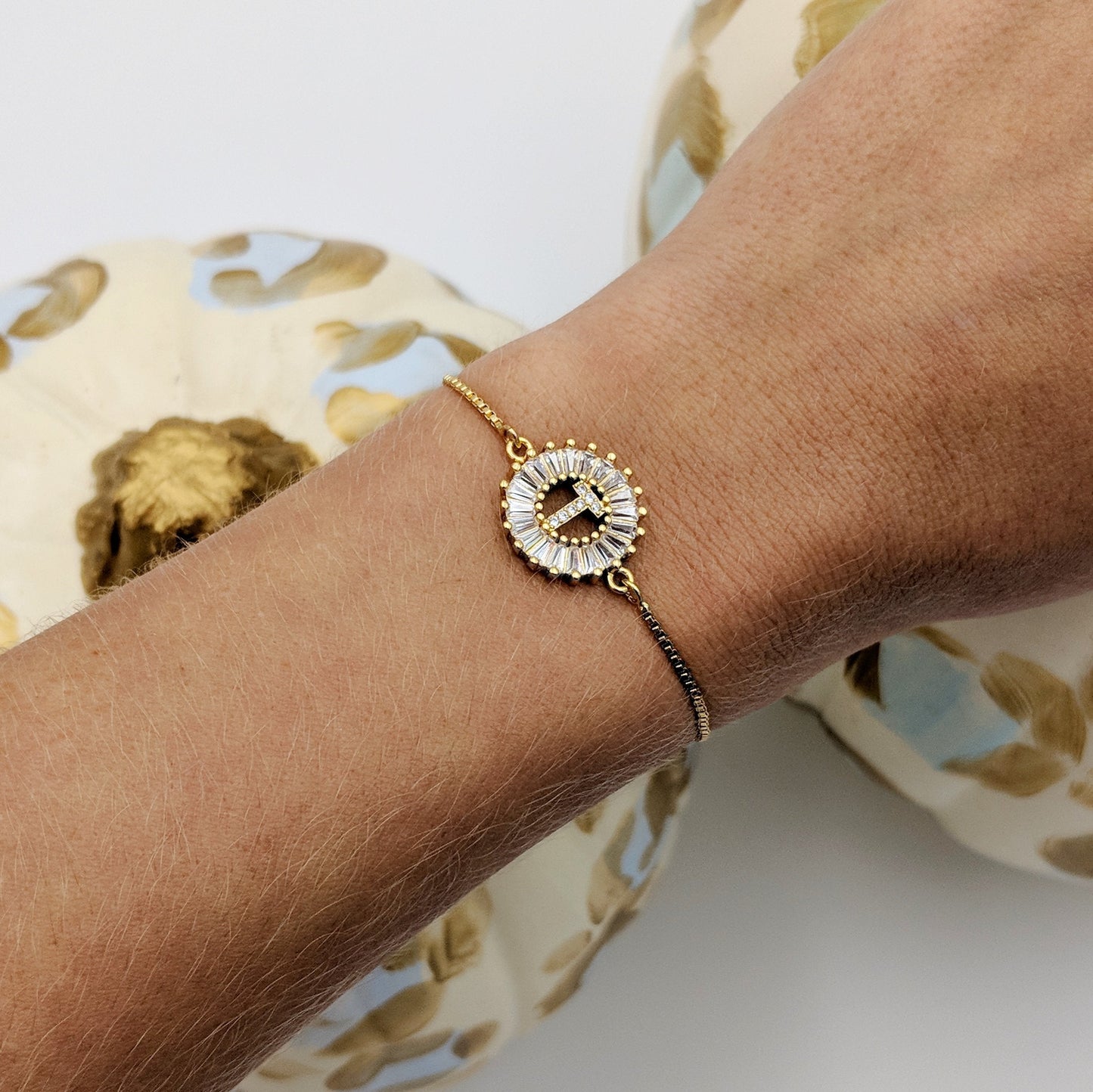 Initial Adjustable Bracelet | Gold