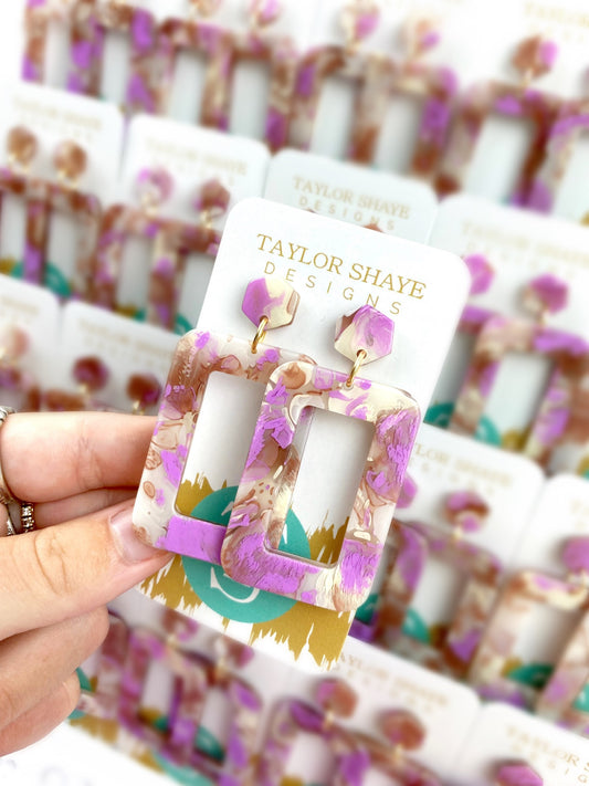 Poppy Acrylic Rectangle Drops