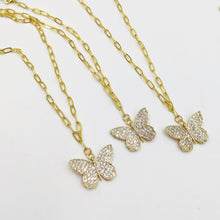 Load image into Gallery viewer, Dainty Butterfly CZ Necklace
