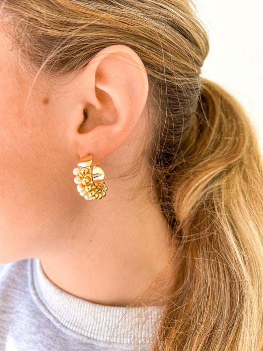 Cara Pearl Hoops