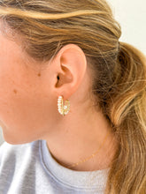Load image into Gallery viewer, Gemma Pearl Hoops
