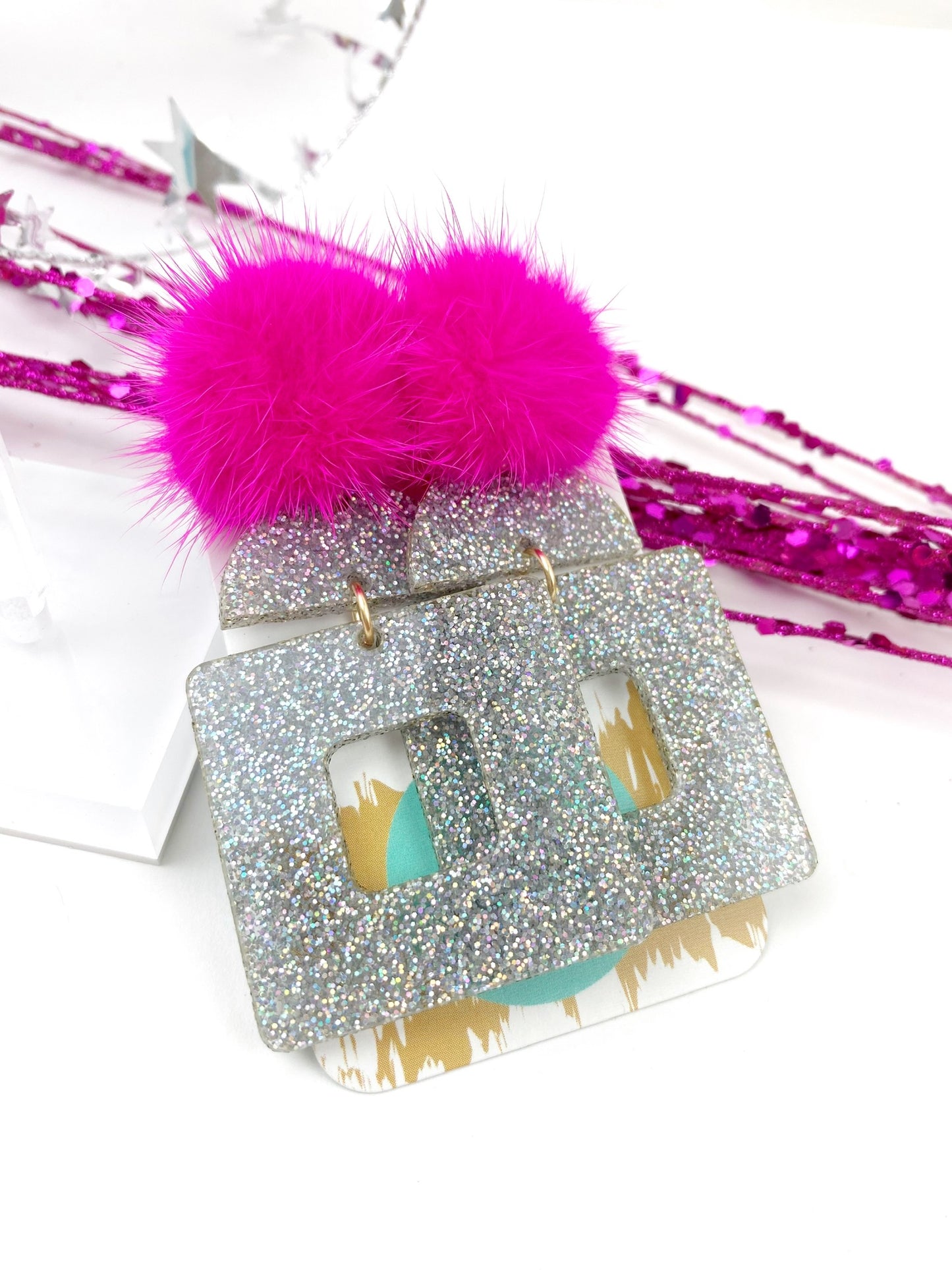 Multi Glitter Acrylic Drops