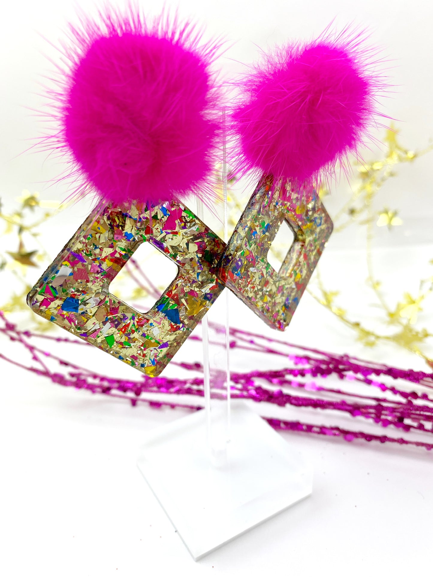 Acrylic Confetti Diamond