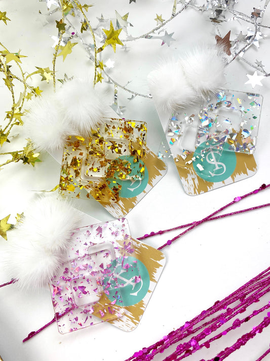 Acrylic Flake Diamond Drops