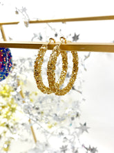 Load image into Gallery viewer, Glitter Hinge Hoops
