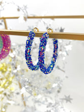 Load image into Gallery viewer, Glitter Hinge Hoops
