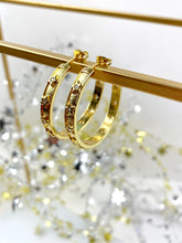 Load image into Gallery viewer, Star CZ Enamel Hoops
