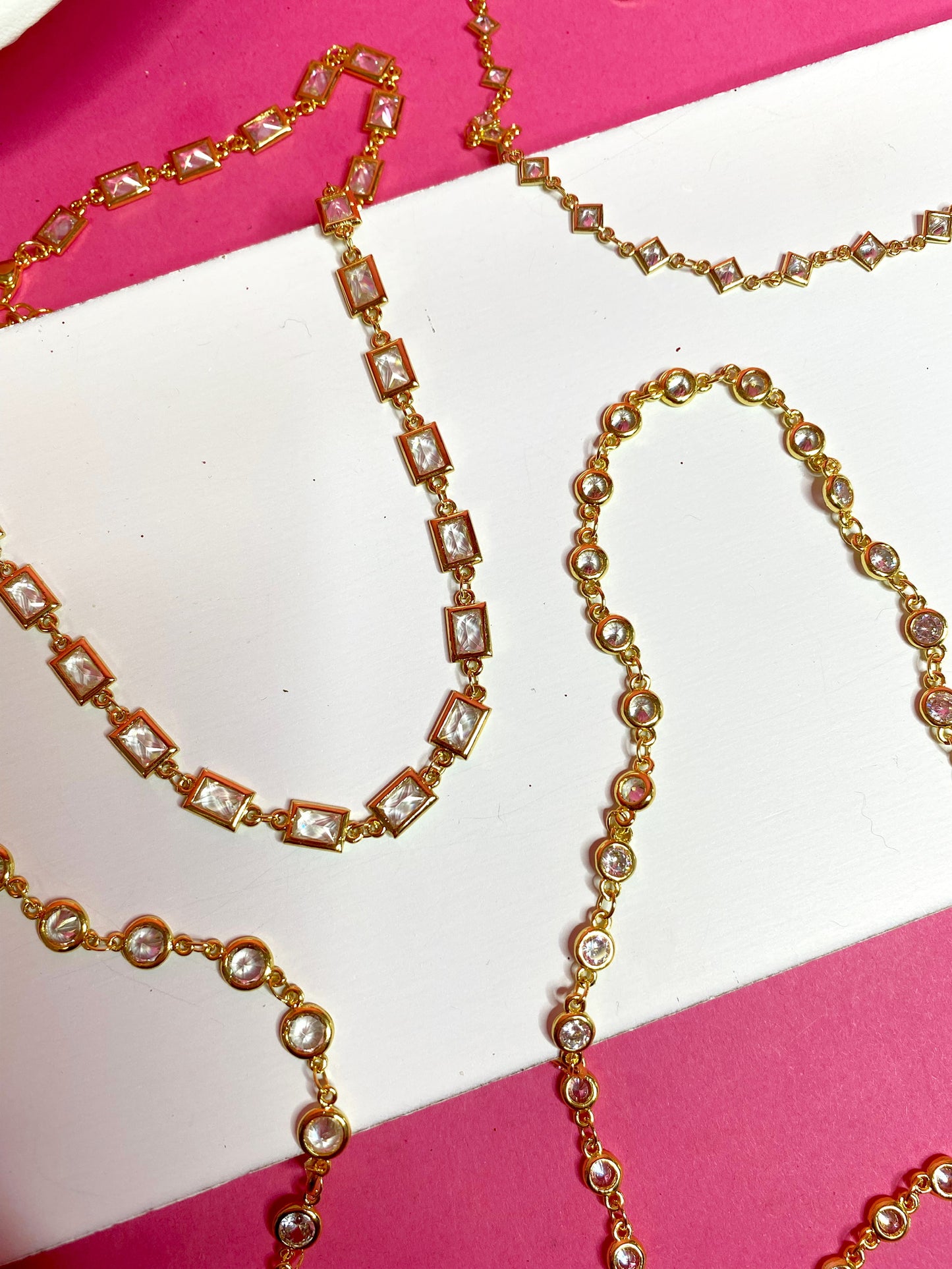 CZ Chain Layering Chokers