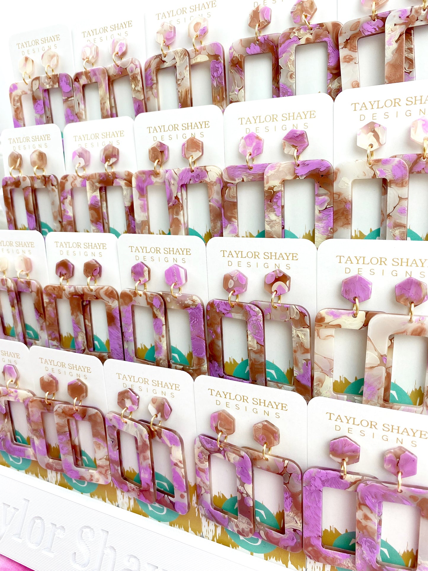 Poppy Acrylic Rectangle Drops