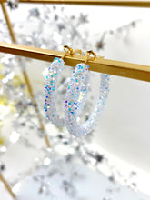 Load image into Gallery viewer, Glitter Hinge Hoops
